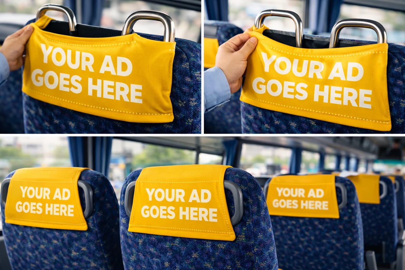 Transit advertising display on Nairobi buses and matatus